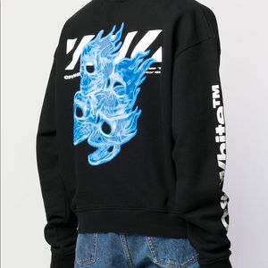 Off-white blue skull crew neck (one size)